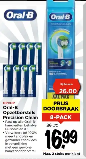 Vomar Voordeelmarkt Oral-B Opzetborstels Precision Clean aanbieding