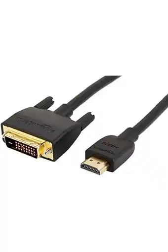 Amazon Amazon basics hdmi-naar-dvi-adapterkabel, bidirectioneel 1080p, verguld, zwart, 0,9 m, 1-pack aanbieding