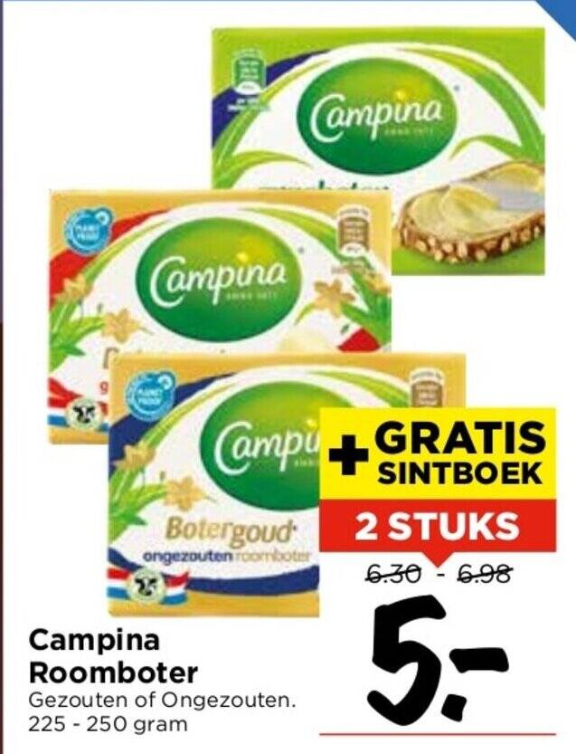 Campina Roomboter aanbieding bij Vomar Voordeelmarkt