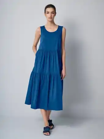 Klingel Maxi-jurk met plooien alba moda blauw aanbieding