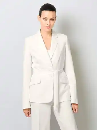 Klingel Blazer met bindceintuur alba moda offwhite aanbieding