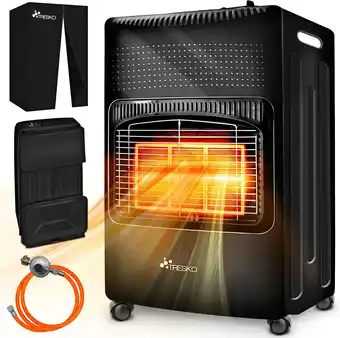 Amazon Tresko gasverwarming, 4200 watt, incl. gasdrukregelaar, gasslang + afdekking, gaskachel, gaskachel met 3 standen, infrarood g aanbieding
