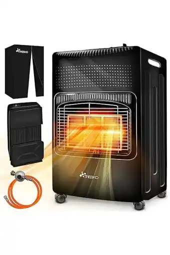 Amazon Tresko gasverwarming, 4200 watt, incl. gasdrukregelaar, gasslang + afdekking, gaskachel, gaskachel met 3 standen, infrarood g aanbieding