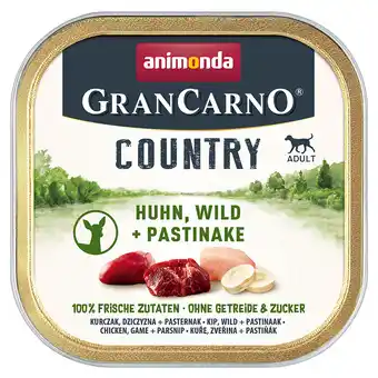 Zooplus Voordeelpakket: 44x150g animonda grancarno adult country kip, wild & pastinaak honden natvoer aanbieding