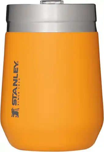 Amazon Stanley go everyday tumbler 0,29 l / 10 oz saffron - roestvrijstalen beker voor wijn, cocktails, koffie en thee - blijft uren aanbieding