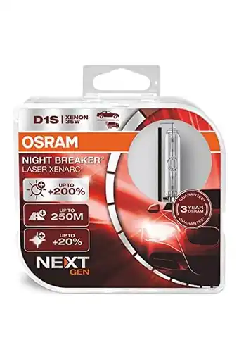 Amazon Osram xenarc night breaker laser d1s, volgende generatie, 200% meer helderheid, hid xenonlamp, 66140xnn-hcb, duo box (2 lampe aanbieding