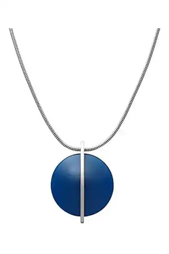 Amazon Skagen sea glass zilverkleurige roestvrijstalen hangerketting aanbieding