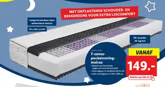 Lidl 7-Zones-Pocketveringmatras aanbieding