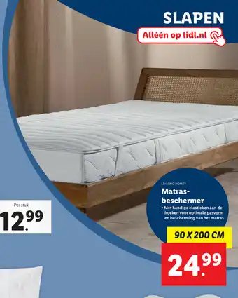 Lidl Matrasbeschermer 90 x 200cm aanbieding