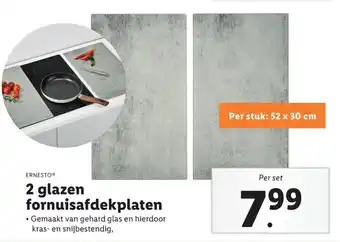 Lidl 2 Glazen Fornuisafdekplaten per set 52 x 30cm aanbieding