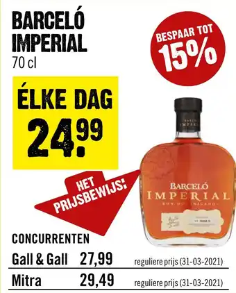 Dirck 3 Barceló imperial 70 cl aanbieding