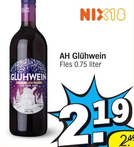 AH Glühwein aanbieding bij Albert Heijn