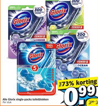 Albert Heijn Alle Glorix single-packs toiletblokken aanbieding
