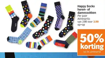 Albert Heijn Happy Socks heren- of damessokken aanbieding