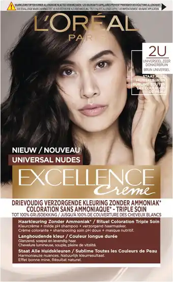 Amazon L'oréal paris excellence universal nudes 2u - universeel zeer donkerbruin - permanente haarverf aanbieding