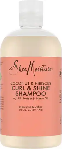 Amazon Sheamoisture moisture coconut & hibiskus curl & shine shampoo, 384 ml aanbieding