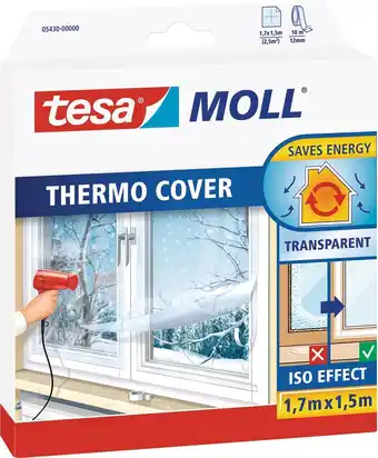 Amazon Tesamoll thermo cover - raamisolatiefolie, transparant - niet klevende raamfolie - isolatiefolie - 1,7 m x 1,5 m aanbieding