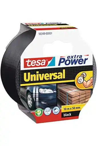 Amazon Tesa extra power universal, 10m x 50mm, zwart aanbieding