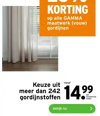 GAMMA Keuze uit meer dan 242 gordijnstoffen aanbieding