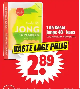 Dirk 1 de Beste jonge 48+ kaas 400g aanbieding