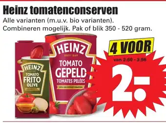 Dirk Heinz tomatenconserven 4*350-520ml aanbieding
