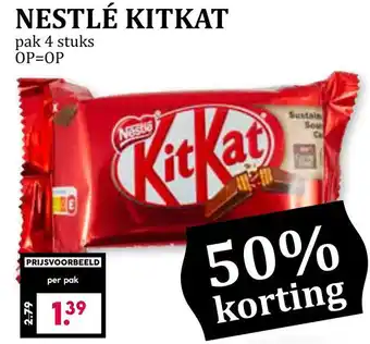 MCD Supermarkt NESTLÉ KITKAT aanbieding