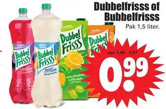 Dirk DubbelFrisss of BubbelFrisss 1.5L aanbieding