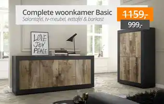 WOONENZO Complete woonkamer Basic aanbieding