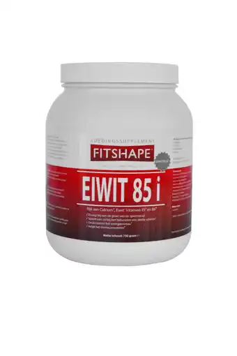 De Online Drogist Fitshape eiwit 85% i aardbei 400gr aanbieding