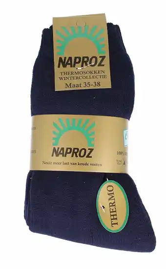 De Online Drogist Naproz thermo sokken blauw maat 35-38 aanbieding
