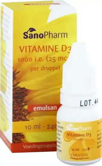 De Online Drogist Sanopharm emulsan vitamine d3 1000 ie druppels aanbieding