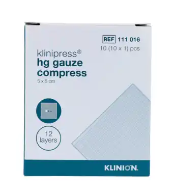 De Online Drogist Klinion hg gaaskompressen 5x5cm aanbieding