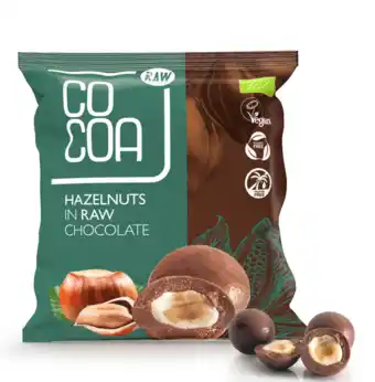 De Online Drogist Cocoa hazelnoten met pure chocolade raw aanbieding