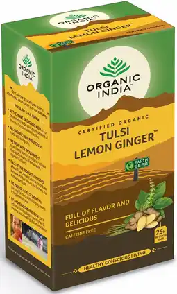 De Online Drogist Organic india thee tulsi lemon ginger aanbieding