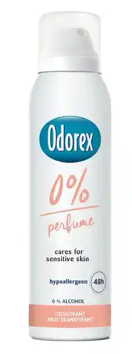 De Online Drogist Odorex 0% deodorant spray aanbieding