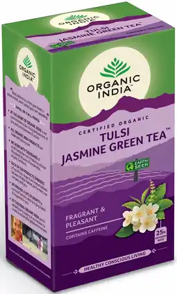 De Online Drogist Organic india thee tulsi jasmine green tea aanbieding