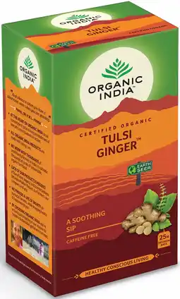 De Online Drogist Organic india thee tulsi ginger aanbieding