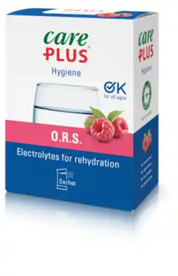 De Online Drogist Care plus o.r.s. oral rehydration salt framboos aanbieding