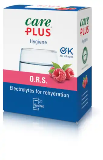 De Online Drogist Care plus o.r.s. oral rehydration salt framboos aanbieding