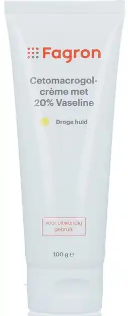 De Online Drogist Fagron cetomacrogolcrème met 20% vaseline aanbieding