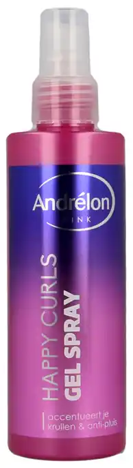 De Online Drogist Andrelon pink happy curls gel spray aanbieding