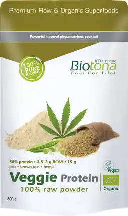 De Online Drogist Biotona veggie protein powder raw aanbieding