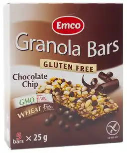De Online Drogist Emco granola bar chocolate chip aanbieding