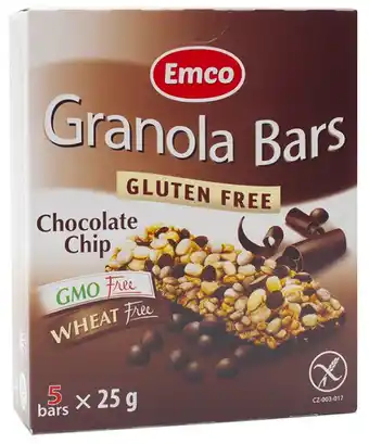 De Online Drogist Emco granola bar chocolate chip aanbieding
