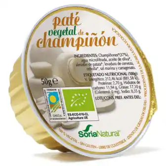 De Online Drogist Soria natural paté van champignons aanbieding