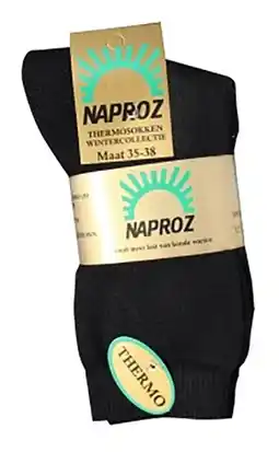 De Online Drogist Naproz thermo sokken zwart maat 35-38 3 paar aanbieding