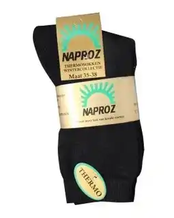 De Online Drogist Naproz thermo sokken zwart maat 43-46 3 paar aanbieding