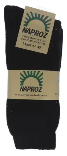 De Online Drogist Naproz thermo sokken zwart maat 47-49 aanbieding
