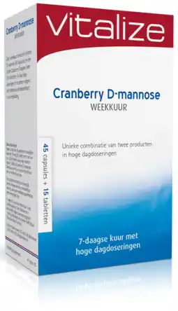 De Online Drogist Vitalize cranberry d-mannose weekkuur capsules & tabletten aanbieding