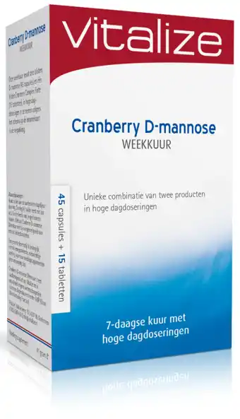 De Online Drogist Vitalize cranberry d-mannose weekkuur capsules & tabletten aanbieding